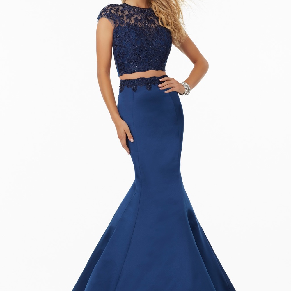 Mori Lee Two-Piece Satin Prom Dress